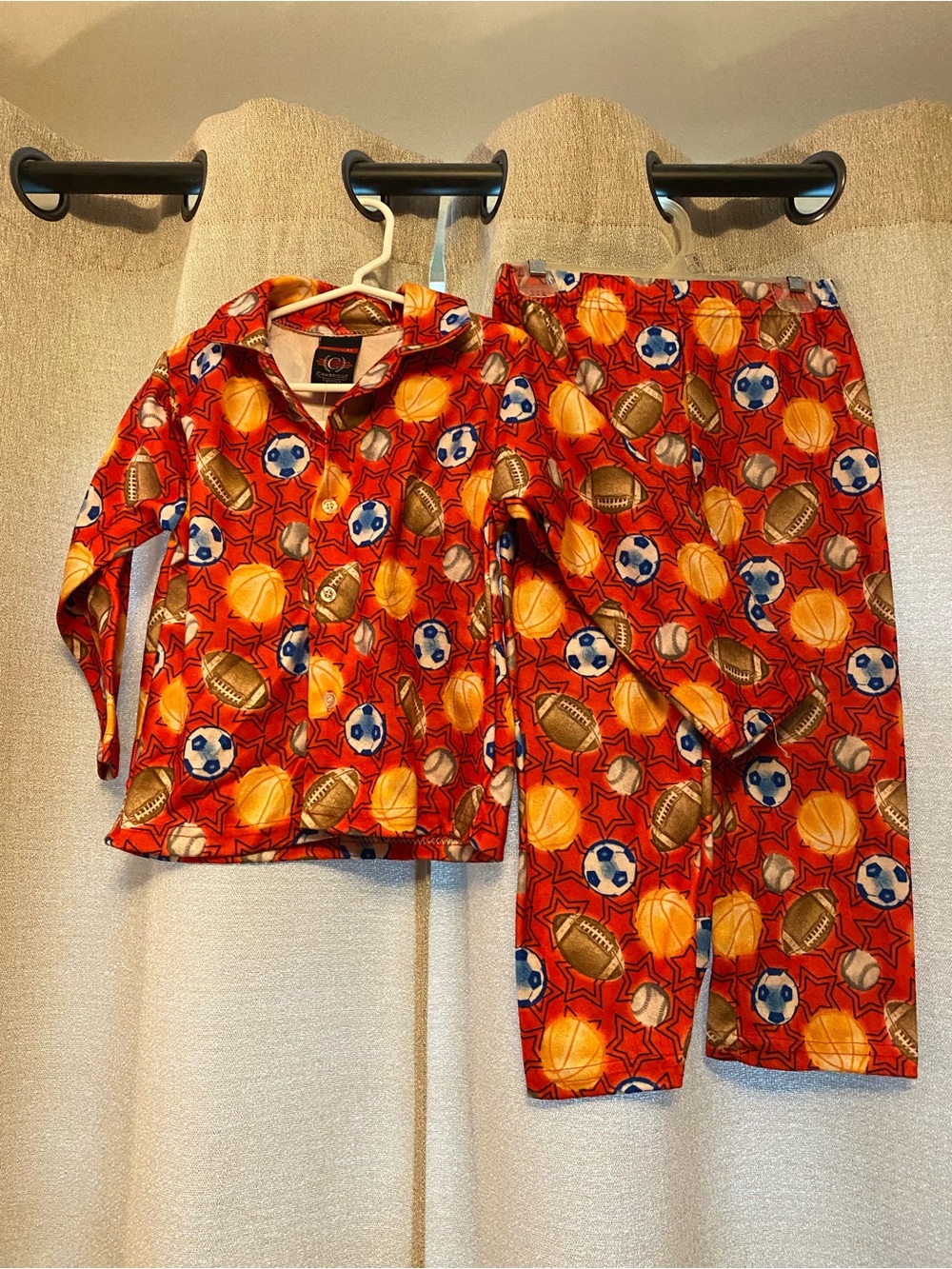 NWT Cambridge Classics Red Kids Sports Ball Pajama Set- Size 4T